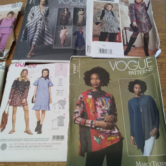 Eight (8) Pattern kits : Vogue, McCalls, Burda, Butterick, Fit - Picture 1 of 3